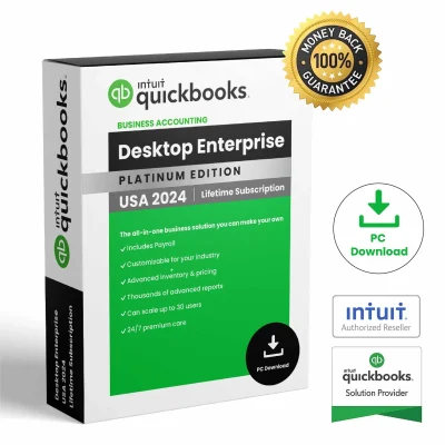 QuickBooks Desktop Enterprise 2024 | Lifetime Activation | USA Version